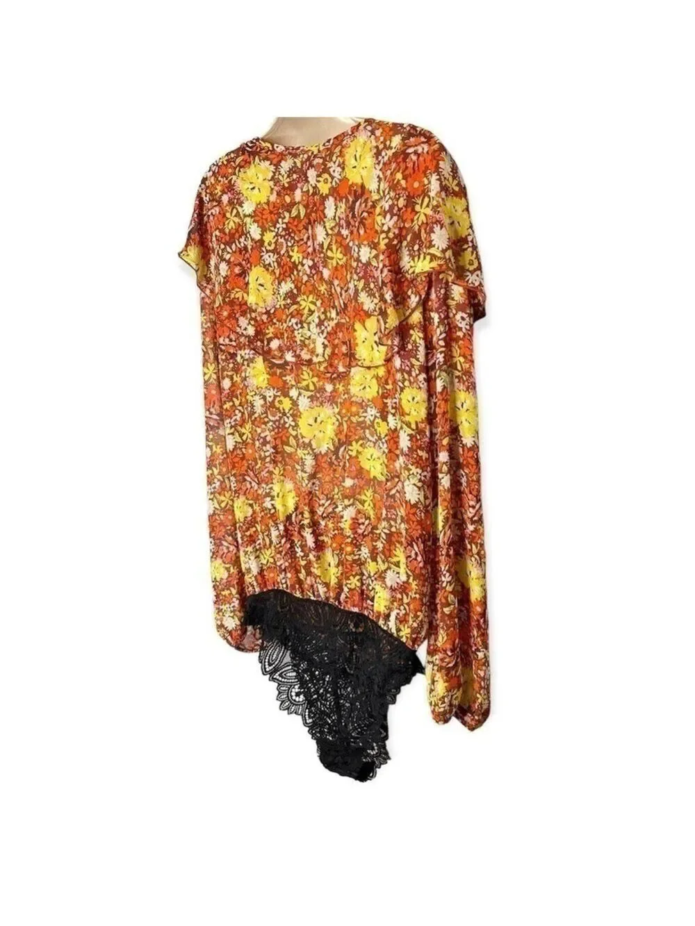 Intimately Free People Floral Lace Bodysuit Size L